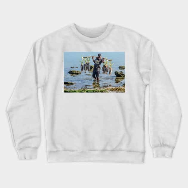 Fish Vendor Crewneck Sweatshirt by fotoWerner